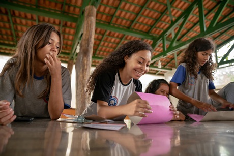 Educação ambiental no Ecomuseu (antes da pandemia). Foto: Alexandre Marchetti/Itaipu Binacional.