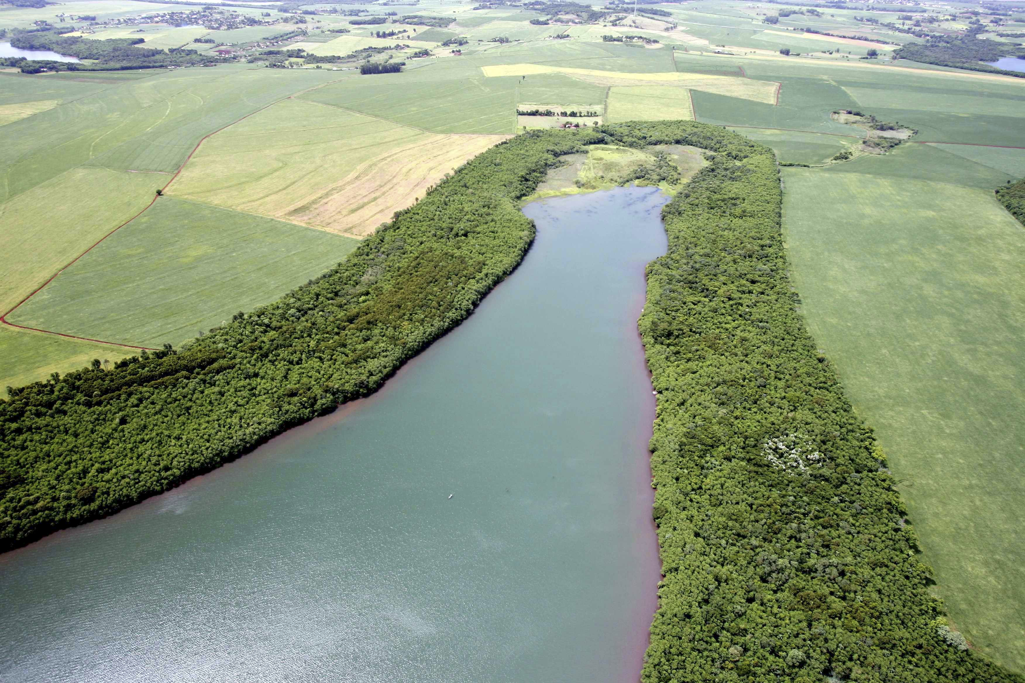 Vista aérea de trecho do Corredor da Biodiversidade. Foto: Caio Coronel/Itaipu Binacional