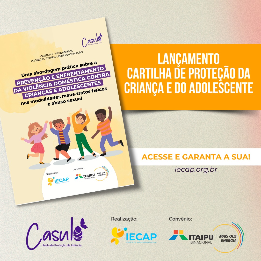 Maio Laranja: Itaipu Binacional e Iecap lançam cartilha para a proteção de crianças e adolescentes