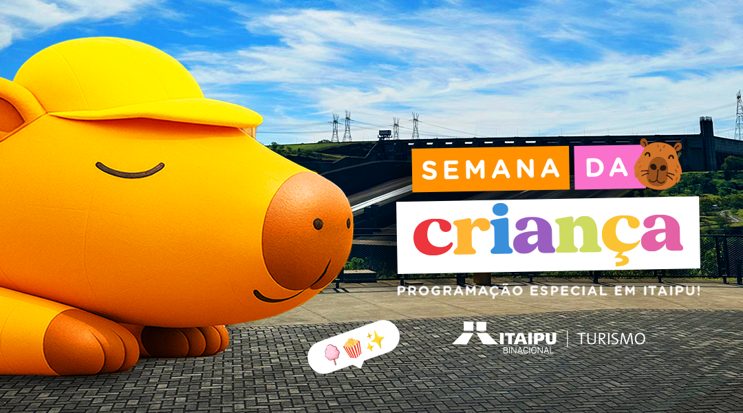 Capivara gigante desembarca em Itaipu para celebrar o Dia das Crianças