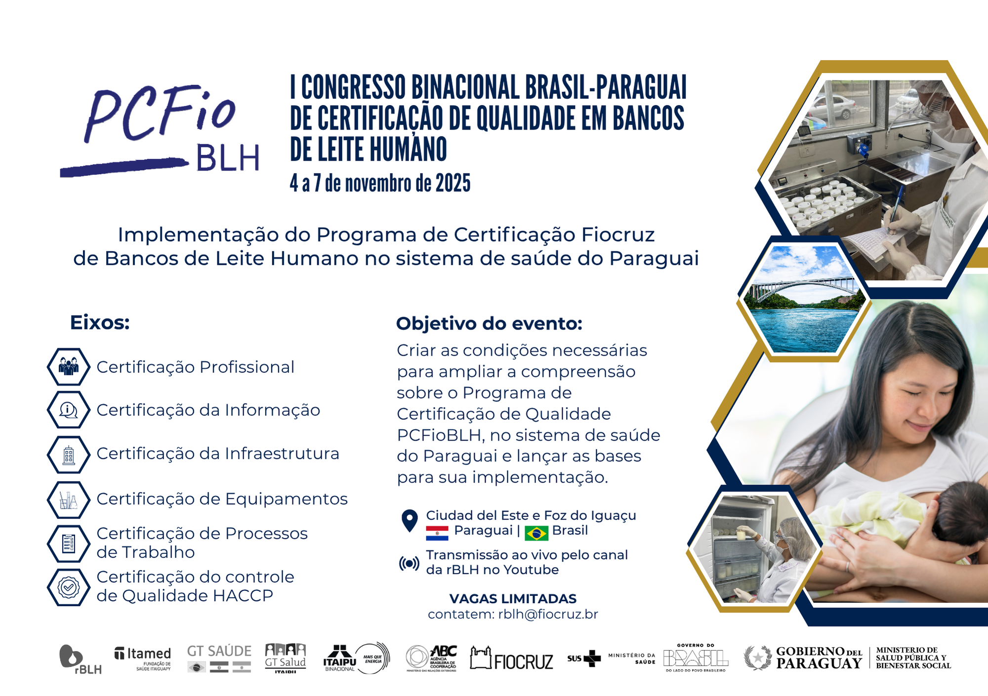 Itaipu recebe o 1º Congresso Binacional de Certificação de Qualidade em Bancos de Leite Humano