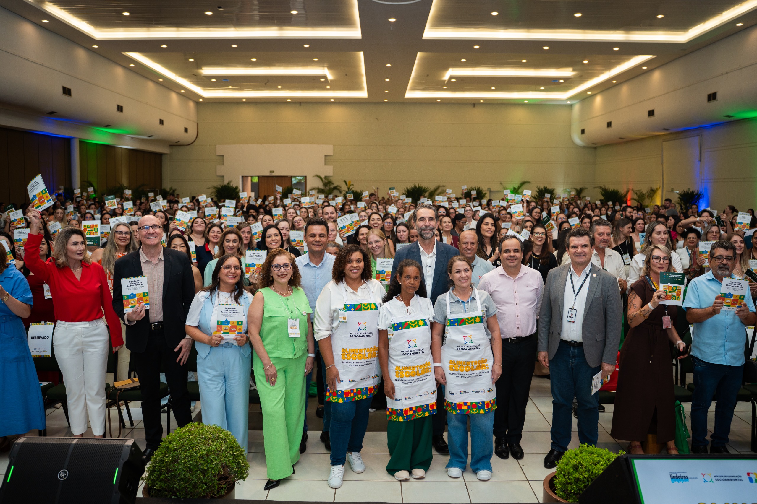 Evento foi marcado pela valorização dos profissionais da alimentação escolar no PR e MS. Fotos: Vídeo UP/Itaipu Parquetec.