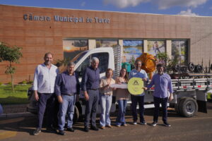 Entrega do caminhão em Turvo. Foto: Alexandre Marchetti/Itaipu Binacional